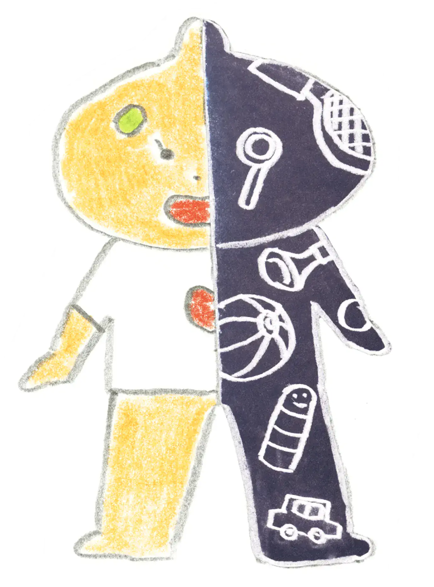 よしみの秘密が絵がれたイラスト