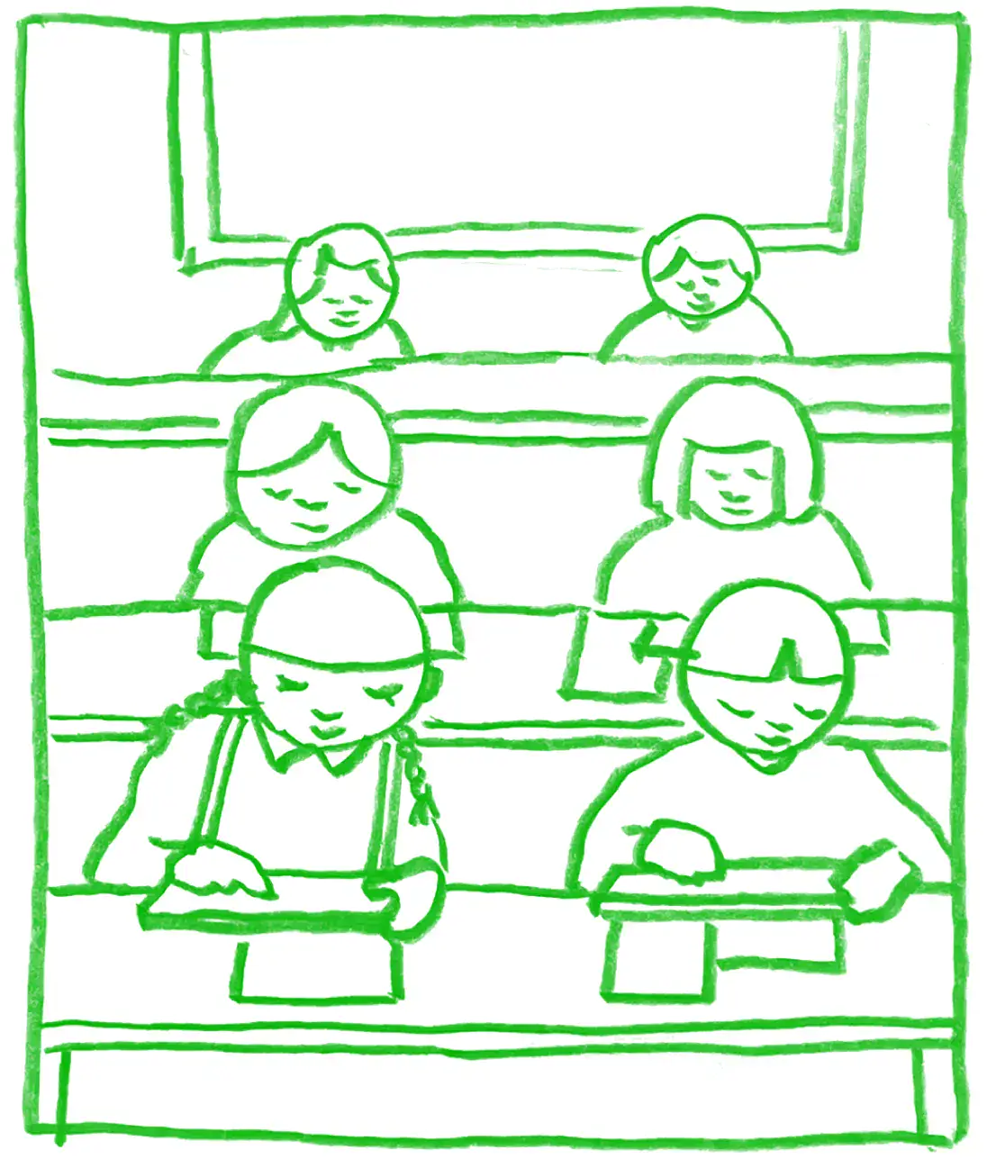 そろばん塾のイラスト
